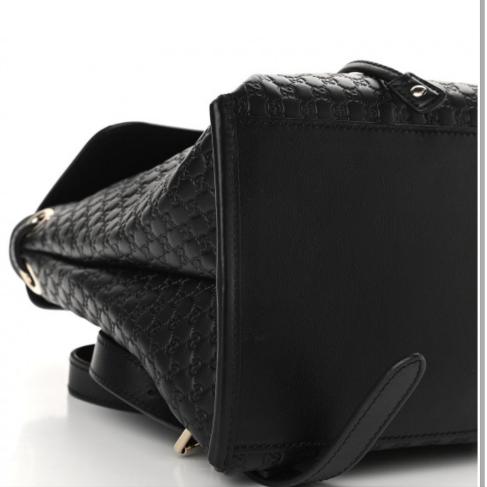 Gucci Black Microguccisma Backpack Purse - Picture 5 of 16